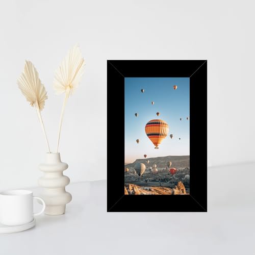 Image of JCJMY 3x5 Picture Frame Black for Tabletop, 3 x 5 Photo Frame with Shatter Resistant Plexiglass, Sturdy 3 by 5 Poster Frame, Black