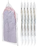 Hanging Vacuum Storage Bags for Clothes 6 Pack Jumbo Space Saver Bags, Vacuum Seal Bags for Clothing
