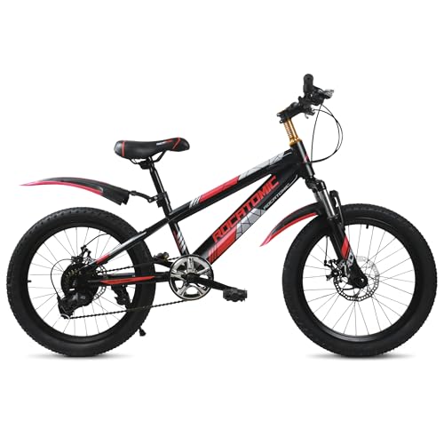ROCATOMIC | Bicicleta Diamond | R20 | 7 Velocidades | Frenos de Disco mecánicos LTWOO A2 | Bicicleta de montaña | Infantil Niños Niñas (Rojo)