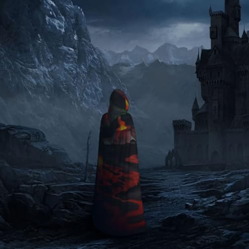 Cape à capuche sur le thème des volcans : cadeau de Noël cosplay