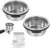2 Piezas de Canasto de Filtro para Doble Taza Compatible con Ninja Luxe Cafe ES601 ES701, Filtro de Acero Inoxidable Poroso y Presurizado, Canasto de Filtro para Taza Reutilizable para Serie Luxe 2