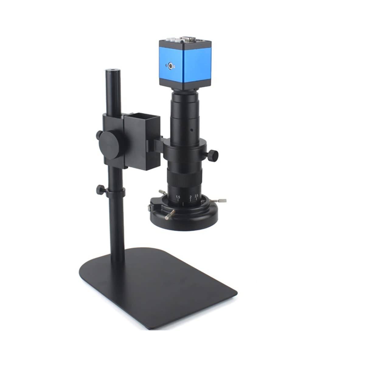 Microscope 13MP HDMI Monocular Microscope Digital Camera C Mount 130X Lens USB LED Light Workbench(Set 300X Lens)