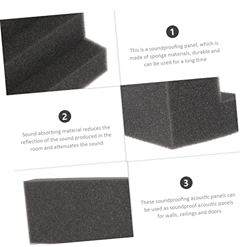 KESYOO Paneles Acústicos de Absorción de Sonido Diseño en Cuña para Insulación de Baja Frecuencia 4 piezas Paneles de Pared Aislantes Negros para Teatro en Casa KTV Estudio miniatura 5