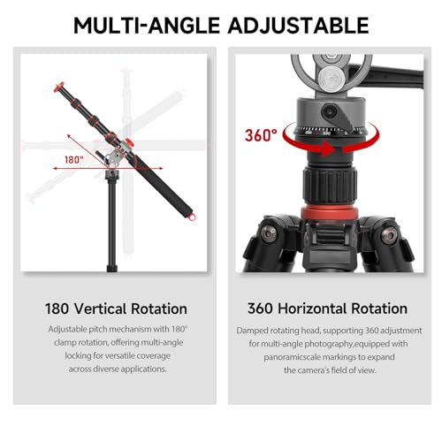 Image of AMBITFUL 56.5 inch Tripod Extension Boom Arm Aluminum Heavy-Duty Stand Arm