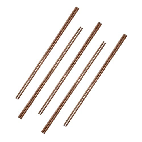 WATIIFUFU 5組 加長耐熱鶏翅木調理箸 双 滑り止めロング箸 バーベキュー 火鍋 揚げ物対応 キッチン アウトドア用