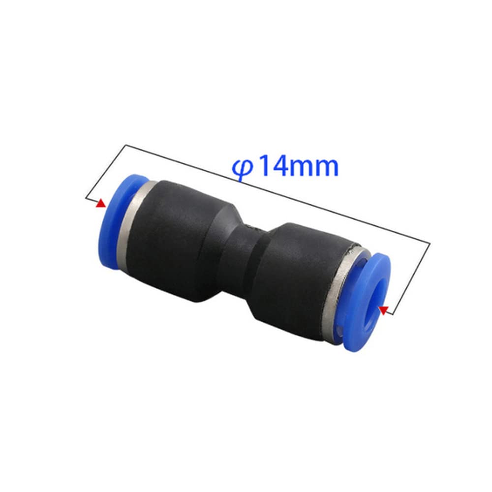 ezqnirk 1PCS Pneumatic Quick Fitting Cylinder Air Water Hose Straight Type Connector,PU-14