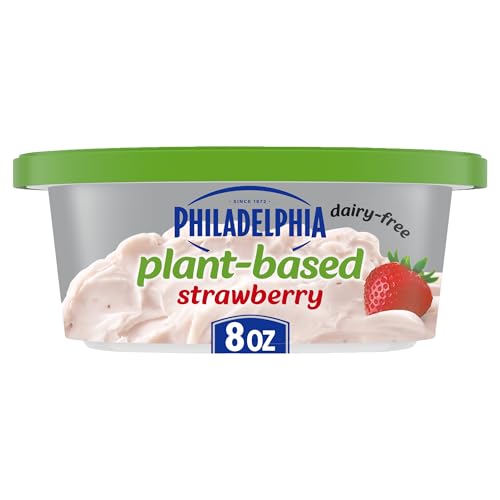 Philadelphia Plant-Based Dairy Free Strawberry Cream Cheese Spread, 8 oz Tub