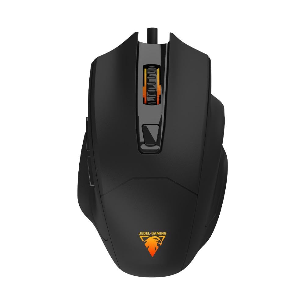 Jedel GM691 RGB Gaming Mouse packaging, showing the mouse and its box.