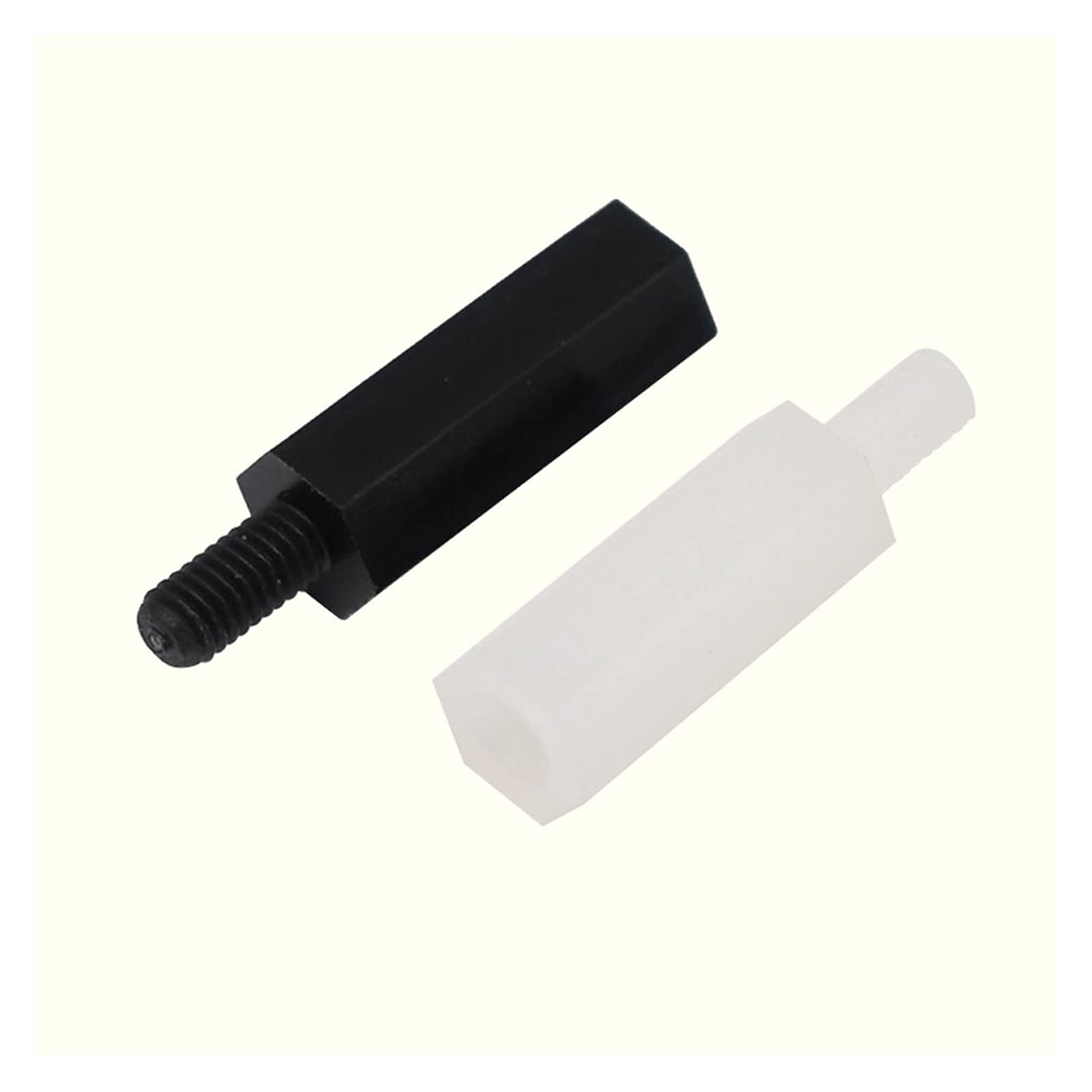 SUOFEILAIMU-PHONE CASE M2 M2.5 M3 M4 Hex Nylon Standoff Male Female Plastic Mount Hexagon Thread PCB Motherboard Spacer Pillar Board Small Tools (Color : BlackM2.5 Thread 6mm, Length : 22mm (50pcs))