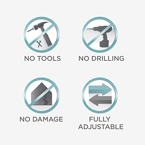 Zenna Home Rustproof Curved Shower Curtain Rod, Adjustable Tension Shower Rod, 50" To 72", Expandable, Telescoping, Neverrust, No Drilling, Chrome #TOP2