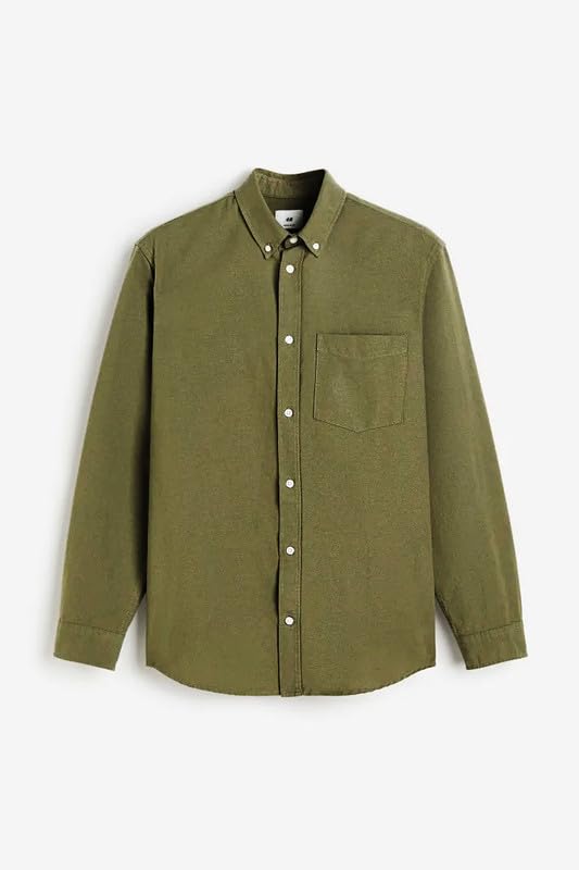 Image of BE ACTIVE Men's Oxford Cotton Lycra Casual Shirt || Men Stylish Shirt || Full Sleeves || Simple Shirt for Men || Timeless Style & Comfort