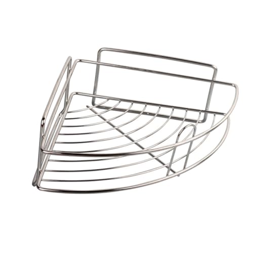 ZUNOXAZ Estantería de Esquina de Acero Inoxidable Autoadhesiva con Doble Ventosa para Baño y Cocina Estante Multifuncional sin Taladro para Organización y Ahorro de Espacio