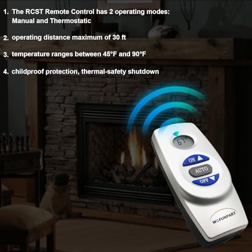 Wofunpart WYC001 Gas Fireplace Remote Control Kit Rcst thumb #1