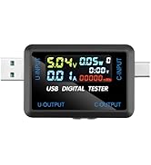 FORIOT USB and Type-C Tester Multi-Functional Digital Tester DC 4.5-36V 0-8A Current Voltage Mete...