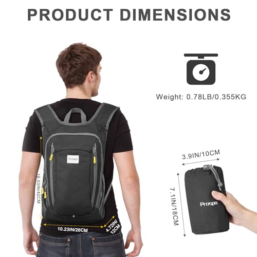 Mochila de senderismo Prospo 12L ligera y plegable miniatura 4