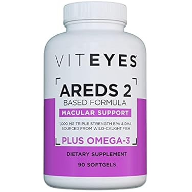 AMAZON - Viteyes AREDS 2 + Omega-3 Macular Health Formula Softgels, Triple Strength Omega-3 (650 mg EPA, 350 mg DHA), Eye Health Vitamin for Vision Protection, 90 Softgels