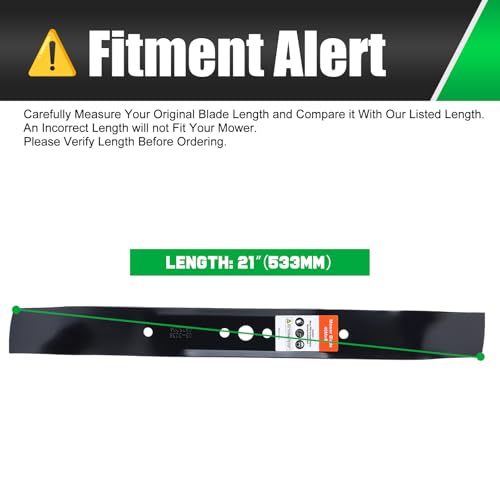 Image of Grasscool 406712 21 inch Deck Craftsman Mower Mulching Blade Replacement | Fits OEM 532406712 189028 532189028 165833 175064,Husqvarna 21'' Deck Push Walk Behind,Circle Mounting Hole Sharper Mulch Cut
