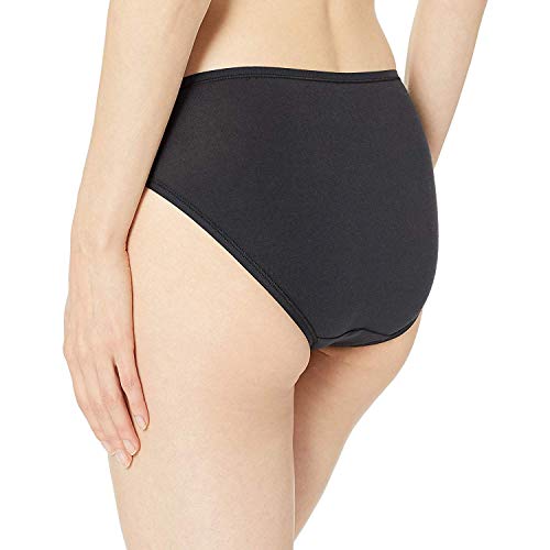 Amazon Essentials Damen Slip Aus Baumwolle Mit Hohem Beinausschnitt (In Übergröße Erhältlich), Atmungsaktiv, 10er-Pack, Schwarz, 38