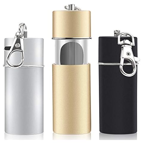 3pcs Mini Cenicero Portátil de Llavero con Tapa Cover