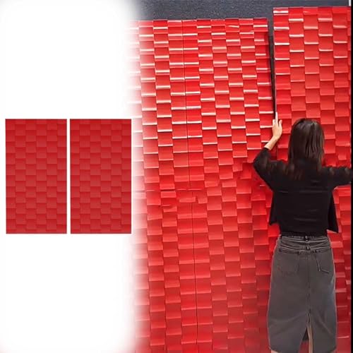 Pannelli da parete ondulati 3D testurizzati – Rivestimento decorativo da parete in poliuretano, dimensioni grandi 0,6 x 1,2 m, perfetti per interior design, rivestimenti per piastrelle a soffitto