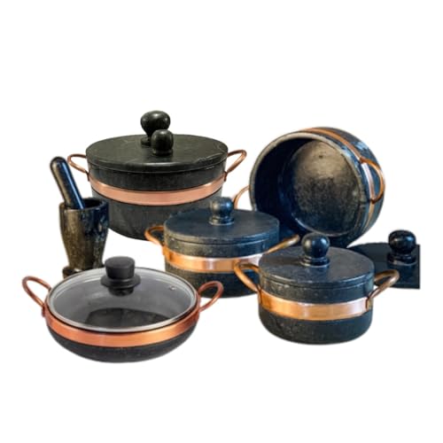 Jogo de Panelas de Pedra Sabão com Panela de Pressão 6 Peças, São José