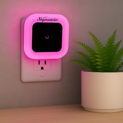 Image of Signamio 1 Pcs Sensor Light for Home Indoor - Smart Motion Sensor LED Light, Automatic On /Off Night Lamp, Energy-Saving 0.5W for Bedroom, Bedside, Home Use-Pink