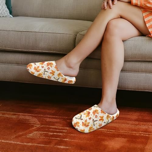 Men's Slip on Slippers Warm Indoor Slipper with Non Slip Sole Washable Portable House Shoes for Women3