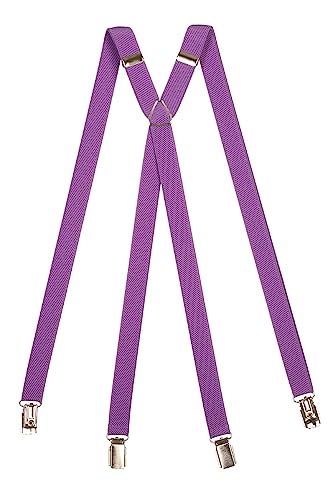 Olata Tirantes Clásicos en X con Clips – 2 cm de Ancho. Lila