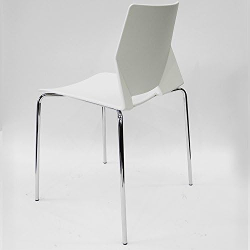 HARLEQUIN 1.1 Four-Legged Stacking Chair With Polypropylene Seat And Chrome Frame.