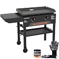 Blackstone 28 Inch Original Omnivore Griddle 2206 Blackstone 2 Burner Griddle Portable Outdoor Flat Top Grill, Seasoning and Blackstone Griddle Gloves