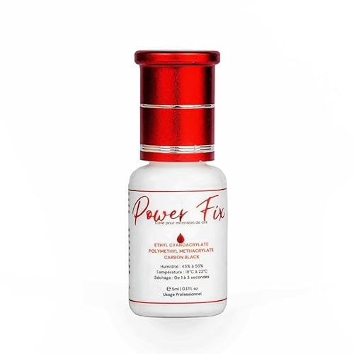 Pegamento para extensiones de pestañas/secado rápido. | 5 ml Power Fix/Retención 6 semanas/Adhesivo para pestañas