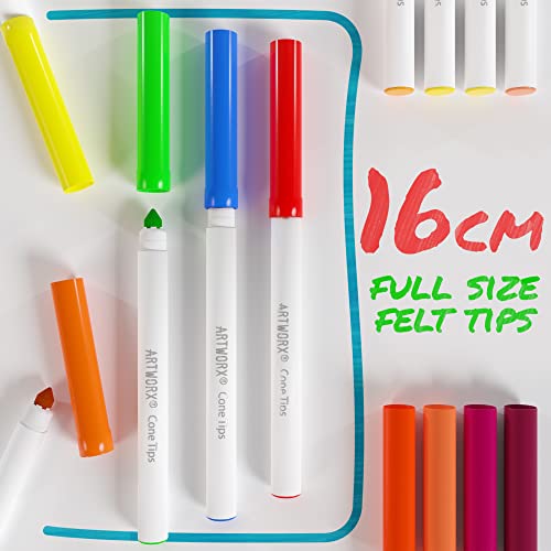 Artworx 72 Felt Tip Pens For Children - Premium Quality Washable Colouring Pens For Kids - Set of 72 Felt Tips With Storage Box - Image 4