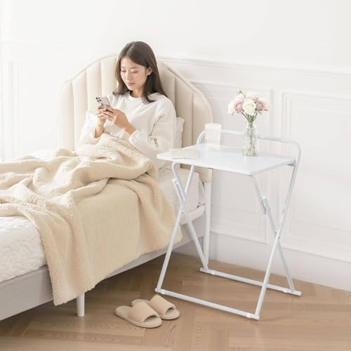 折りたたみ テーブル 椅子 セット 一人用 机 コンパクト 幅60×奥行42×高さ77cm 折りたたみ机 簡易 デスクセット セット 作業机 チェア付き study table and chair set 作業台 folding table ホワイト [5]