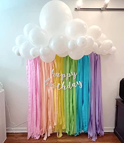 Image of Pastel Birthday Party Decorations Pastel Crepe Paper Streamers 8 Rolls Pastel Color Party Streamers for Birthday Party Wedding Decorations