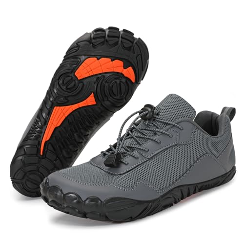 Men's Barefoot Shoes Minimalist Wide Toe Trail Running Shoes Breathable Cross Training Shoe for Gym Climbing Hiking