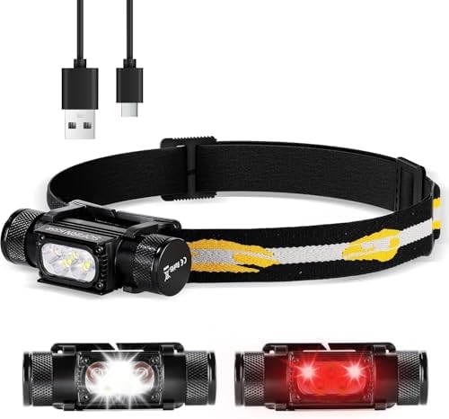 sofirn H35R LED Headlamp Rechargeable, Super Bright Lightweight Head Light with 660nm Deep Red Light, 1500 Lumens White Light, IPX6 Waterproof Head Flashlight for Running Hiking Camping