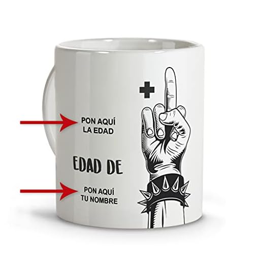 LolaPix Taza Personalizada cumpleaños. Tazas Personalizadas. Tazas Desayuno Originales. Varios diseños. CUMPLEAÑOS Heavy