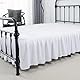 ACESOME Bettrock zum Umwickeln Bettvolant, Bettlaken Mit 35cm Rüschen, Kunstfaser+ Brushed Mricofiber Betthusse Bed Skirt, Ruffled mit Plattform Bett Rock Drop (Weiß, 200 x 200cm)