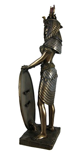 Estatua de Isis Egipcia Acabado Bronce 12 pulgadas miniatura 2