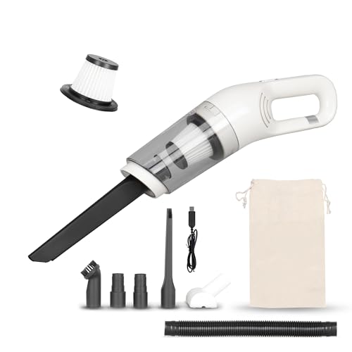 alca® Akku Handstaubsauger kabellos Mini Staubsauger Autostaubsauger kompakt USB-C Handsauger tragbar leicht 7,4 V / 70 W