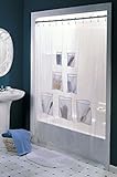 Vinyl Shower Curtain with 7 Mesh Pockets