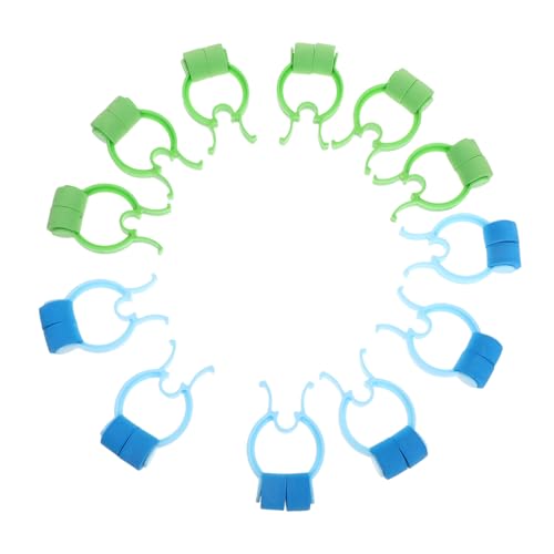 TOPPERFUN Pinzas Profesionales para Epistaxis, 12 Unidades (Azul y Verde), Material Eva y Pom, Compactas y para Uso Doméstico y Viaje, Accesorio Práctico para Cuidado Nasal
