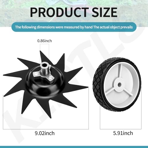 3222 Power Tiller Border Edger Attachment Compatible with M-antis Gardening, Not for The M-antis XP Tiller 3550 3558 Tiller Models - Thumbnail 2