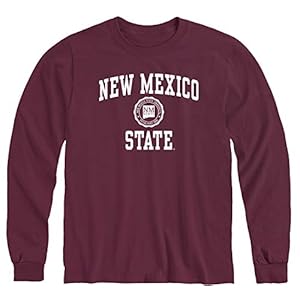 Barnesmith New Mexico State University Aggies Long Sleeve Adult Unisex T-Shirt, Heritage, Maroon, XX-Large