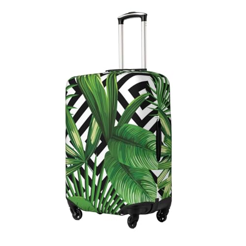 Tropical Leaves Print Luggage Suitcase Covers Elastic Washable Luggage Protector Luggage Covers For Suitcase2