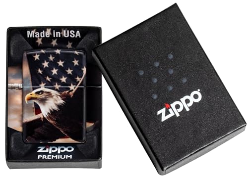 Encendedor Zippo Eagle con bandera americana 46383 miniatura 4