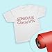 SOMOLUX HTV Iron on Heat Transfer Vinyl Roll 12inch x12feet Easy to Cut & Weed DIY Design T-Shirts Red