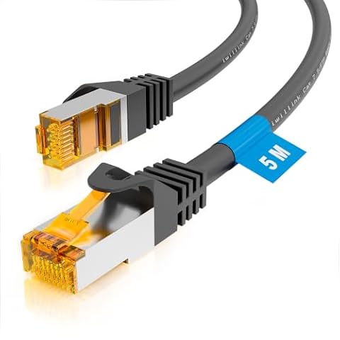 iwillink Cat 7 Outdoor LAN kabel 5 m, wodoszczelny IP66, 10 Gbit/s