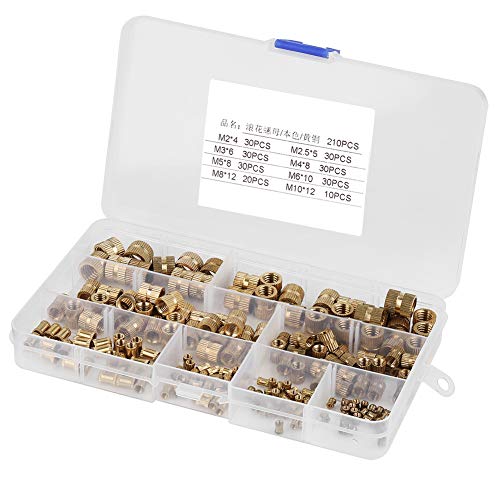 Embedded Knurled Nut, 210 PcsSet Knurled Nut, for Industrial Hardware Fastening Hardware Industrial Accessories Fastener Hardware