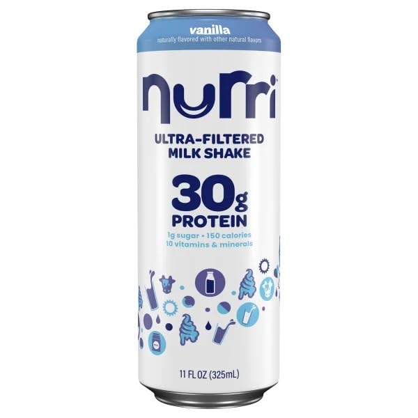 Nurri Vanilla 12-Pack Ulta Filtered Milk Shake, 30g Protein, 1g Sugar, 150 Calories, 10 Vitamins and Minerals Per Can | 12-11 Fl Oz Cans Per Package, Grade A Lactose Free - Image 3